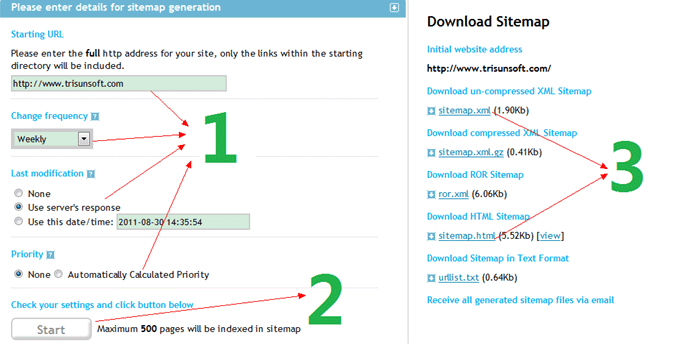Free Online Sitemap Generator